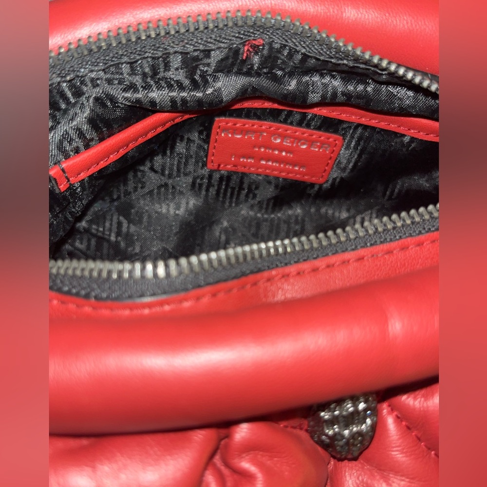 Soft 100% real leather Kurt Geiger crossbody/clutch - Picture 3 of 3